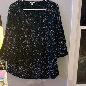 Sonoma Navy Floral Women's Blouse